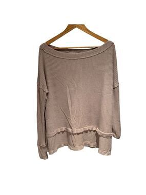 WE THE FREE Pink-ish Waffle Long Sleeve Tunic - size XS